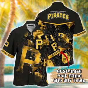 Pittsburgh Pirates Hawaiian Shirt: Custom MLB Fan Design with Radiant Rhythms