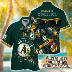 MLB Oakland Athletics Custom Hawaiian Shirt – Radiant Rhythms for Fans