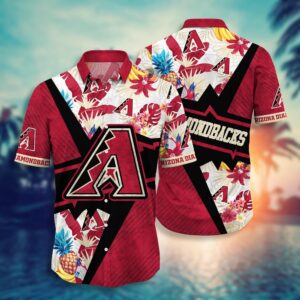 MLB Arizona Diamondbacks Hawaiian Shirt: Fan Favorite Sunset Flower Design