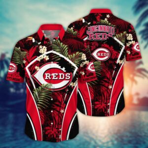 MLB Cincinnati Reds Hawaiian Shirt: Flower Strike Pose For Fans