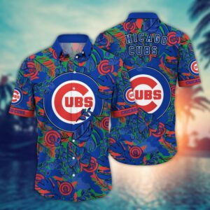 MLB Chicago Cubs Hawaiian Shirt: Fan Paradise with Flower and Palm Tree Design