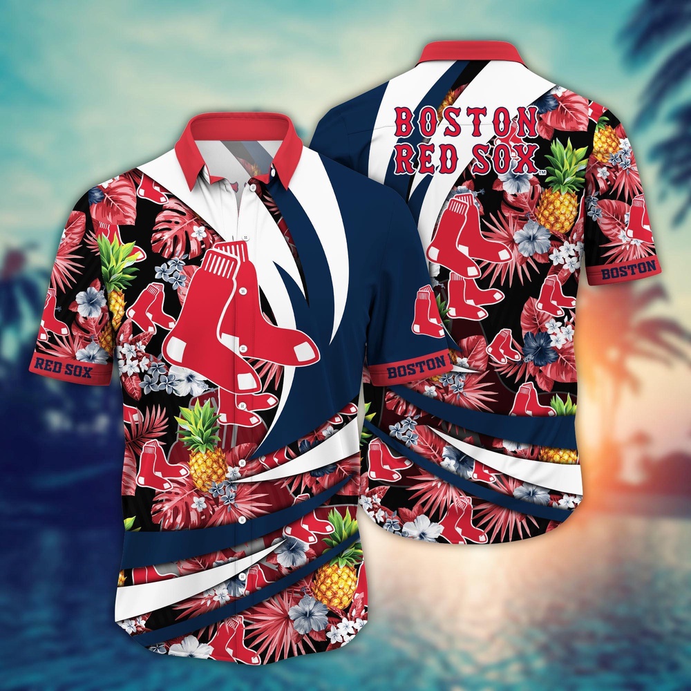 Boston Red Sox Hawaiian Shirt: Flower Bloom in Glory for Fans – MLB Official Gear Boston Red Sox Hawaiian Shirt: Flower Bloom in Glory for Fans – MLB Official Gear