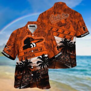MLB Baltimore Orioles Hawaiian Shirt: Fan Favorite Palm Tree Pattern
