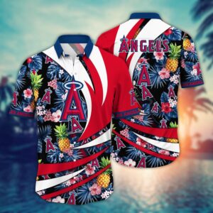 MLB Los Angeles Angels Hawaiian Shirt: Flower Bloom Glory for Fans