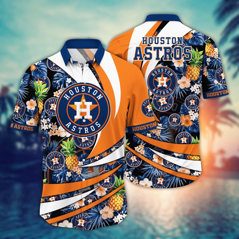 MLB Houston Astros Hawaiian Shirt: Flower Bloom Glory for Fans MLB Houston Astros Hawaiian Shirt: Flower Bloom Glory for Fans