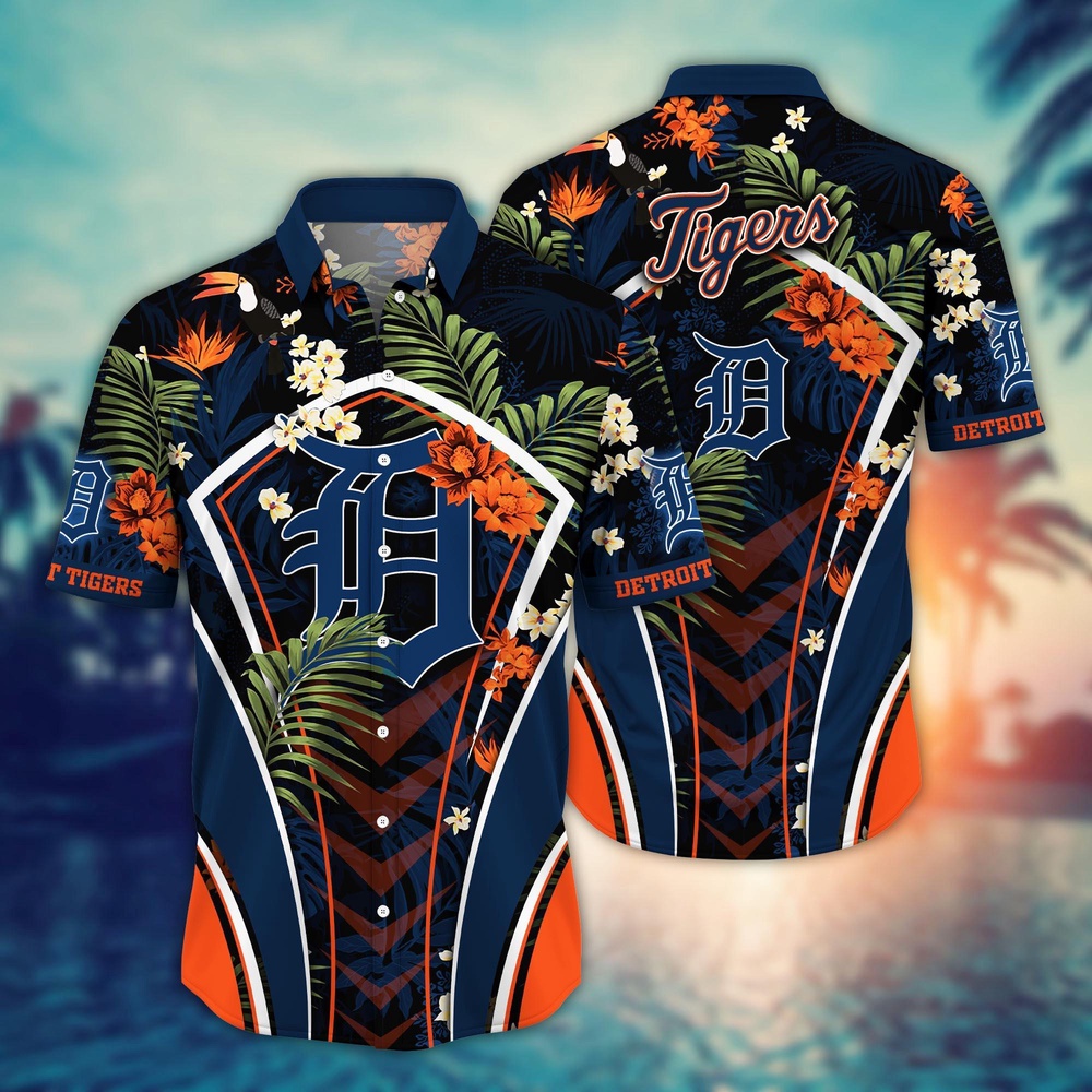 MLB Detroit Tigers Hawaiian Shirt: Strike A Style Pose For Fans MLB Detroit Tigers Hawaiian Shirt: Strike A Style Pose For Fans
