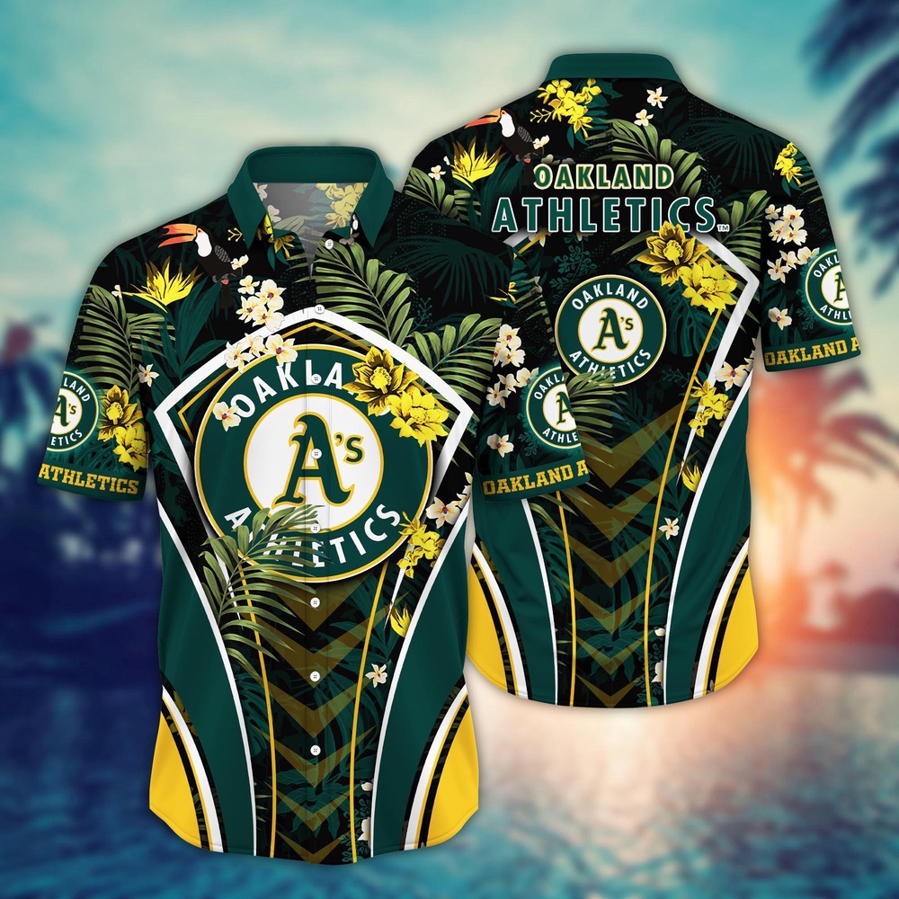 Oakland Athletics Hawaiian Shirt: Flower Strike Style for Fans Oakland Athletics Hawaiian Shirt: Flower Strike Style for Fans