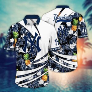 MLB New York Yankees Hawaiian Shirt: Flower Bloom Glory for Fans