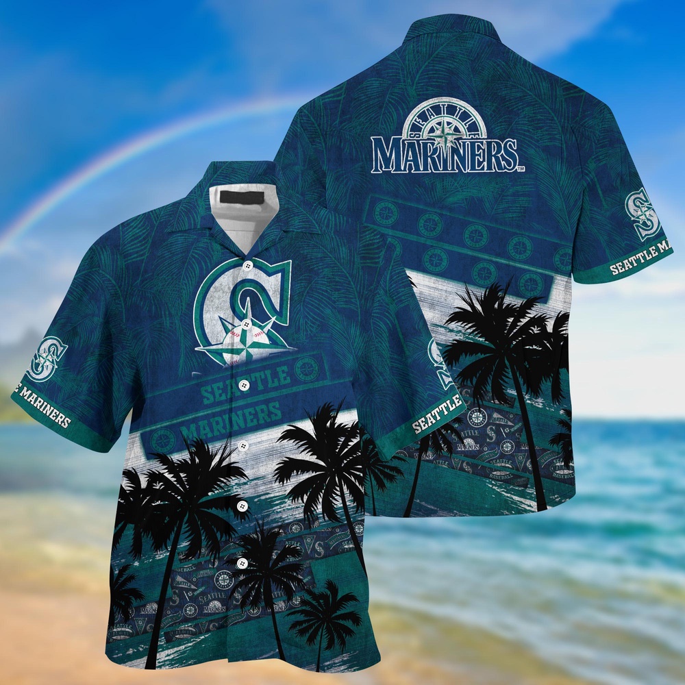 MLB Seattle Mariners Hawaiian Shirt with Palm Tree Pattern – Perfect for Fans! MLB Seattle Mariners Hawaiian Shirt with Palm Tree Pattern – Perfect for Fans!