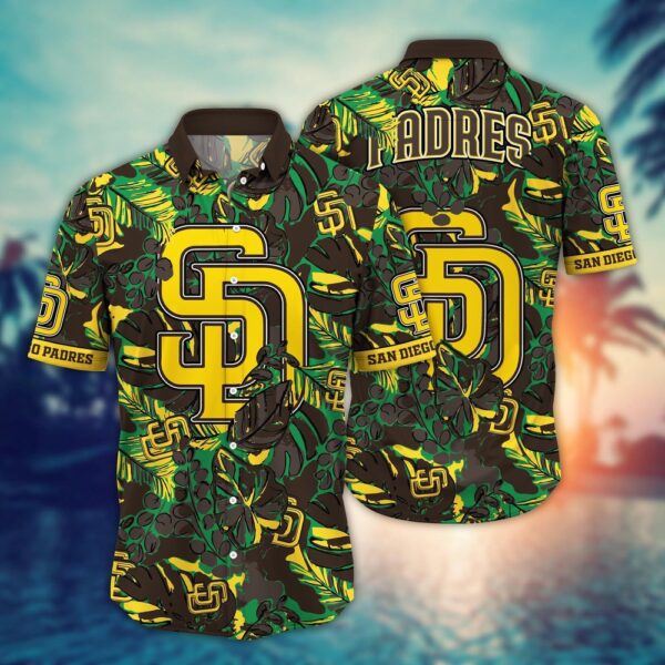 San Diego Padres Hawaiian Shirt: Flower Palm Tree Paradise for MLB Fans