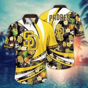 San Diego Padres Hawaiian Shirt - Flower Bloom for Fans of MLB