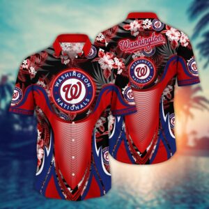 MLB Washington Nationals Hawaiian Shirt – Floral Grandstand Glamour for Fans