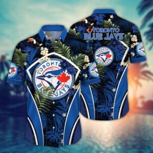 MLB Toronto Blue Jays Hawaiian Shirt: Flower Strike Pose For Fans