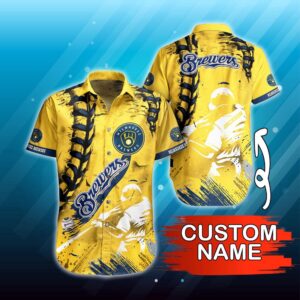 Custom MLB Milwaukee Brewers Hawaiian Shirt: Summer Symphony for Fans