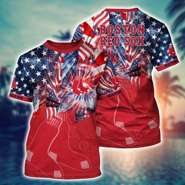 MLB Boston Red Sox Hawaiian Heatwave 3D T-Shirt – Official Fan Gear