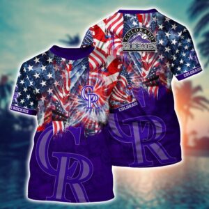 MLB Colorado Rockies Hawaiian Heatwave 3D T-Shirt – Perfect for Fans!