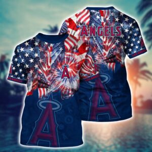 MLB Los Angeles Angels Hawaiian Heatwave 3D T-Shirt - Perfect for Fans!