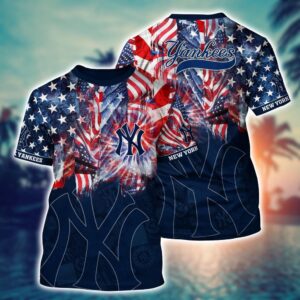 MLB New York Yankees Hawaiian Heatwave 3D T-Shirt - Official Fan Apparel