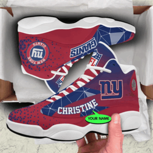 Custom New York Giants NFL Jordan 13 Shoes: Personalized Team Sneakers