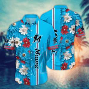 Miami Marlins MLB Flower Hawaiian Shirt - Perfect Gift for Men and Women