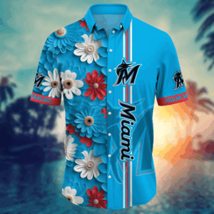 Miami Marlins MLB Flower Hawaiian Shirt – Perfect Gift for Men and Women