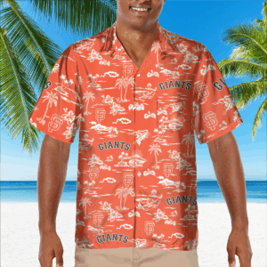 San Francisco Giants Tropical AOP Pocket Hawaiian Shirt - Official MLB Merchandise 3