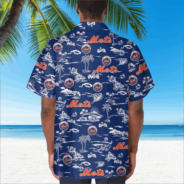 New York Mets Tropical Hawaiian Shirt – AOP Pocket Design