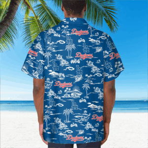 Los Angeles Dodgers Tropical AOP Pocket Hawaiian Shirt: Summer Style Essential 3