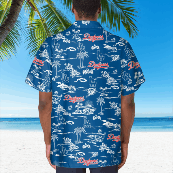 Los Angeles Dodgers Tropical AOP Pocket Hawaiian Shirt: Summer Style Essential
