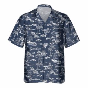 New York Yankees Tropical AOP Pocket Hawaiian Shirt - Official MLB Apparel
