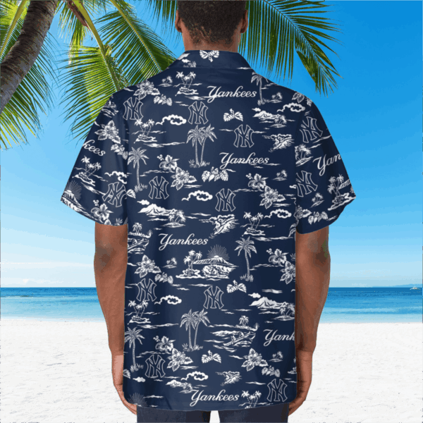 New York Yankees Tropical AOP Pocket Hawaiian Shirt – Official MLB Apparel