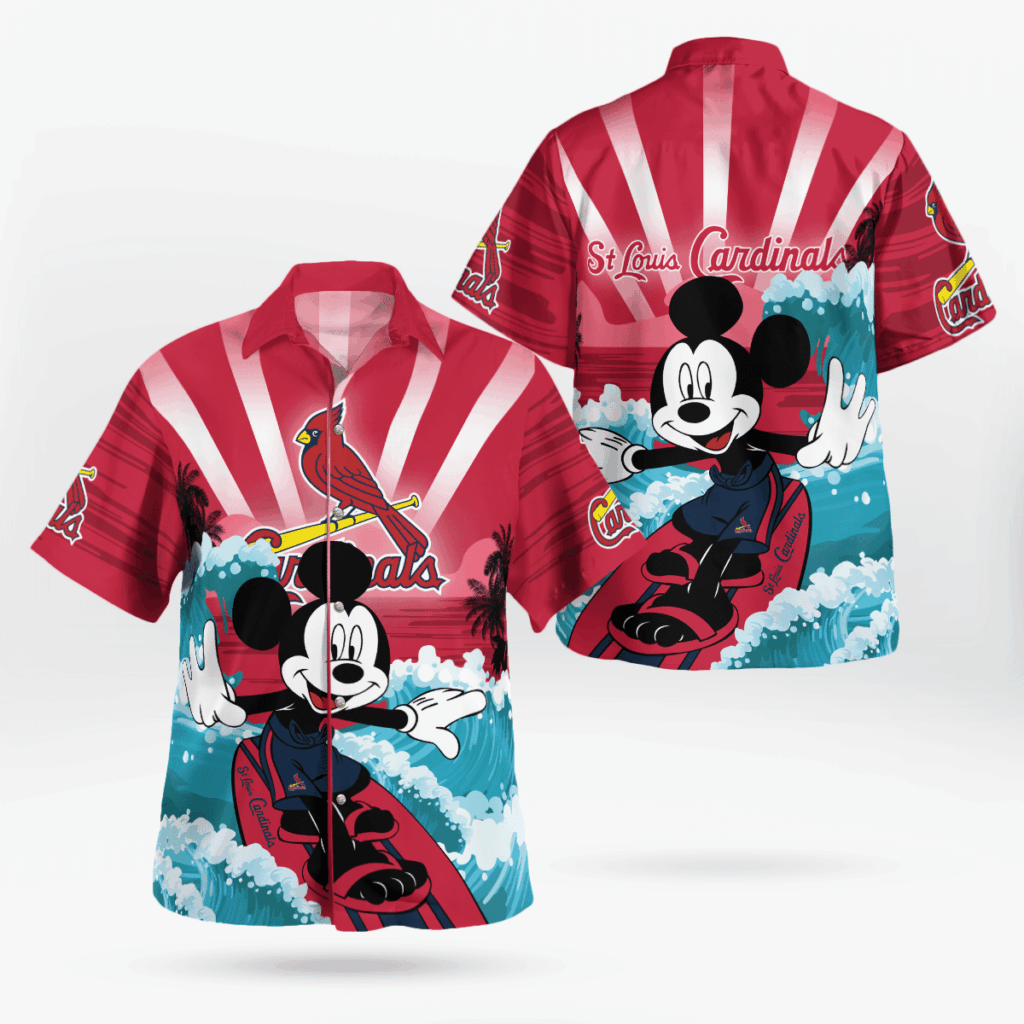 St Louis Cardinals and Mickey Mouse Hawaii Shirt – Fun and Unique Baseball Fan Apparel
