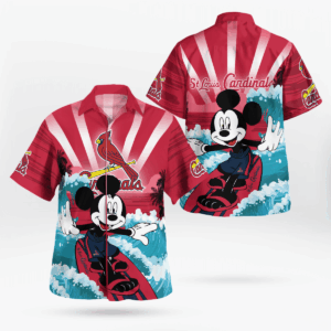 St Louis Cardinals and Mickey Mouse Hawaii Shirt - Fun and Unique Baseball Fan Apparel