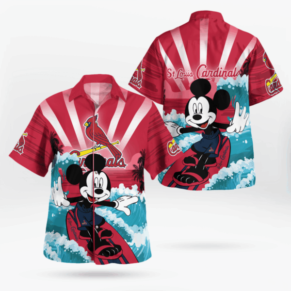 St Louis Cardinals and Mickey Mouse Hawaii Shirt – Fun and Unique Baseball Fan Apparel