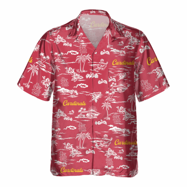 St Louis Cardinals Tropical AOP Pocket Hawaiian Shirt – Official MLB Merchandise
