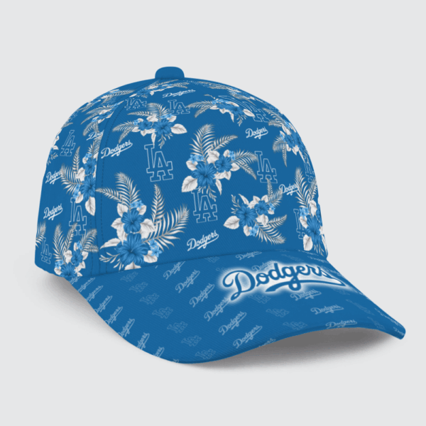Los Angeles Dodgers Floral Hawaiian Adjustable Cap – Stylish MLB Hat