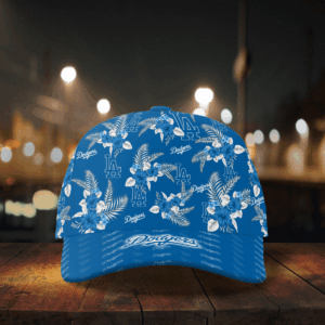 Los Angeles Dodgers Floral Hawaiian Adjustable Cap – Stylish MLB Hat