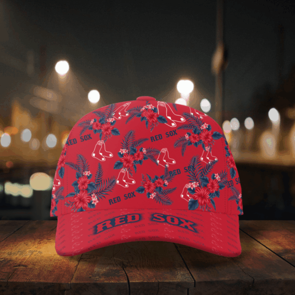 Official Boston Red Sox Floral Hawaiian Adjustable Cap – Limited Edition