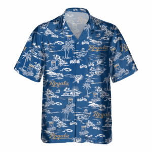 Kansas City Royals Hawaiian Shirt with Tropical Pocket - Official MLB Merchandise