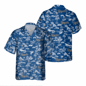 Kansas City Royals Hawaiian Shirt with Tropical Pocket – Official MLB Merchandise