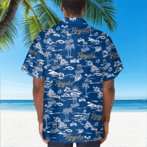 Kansas City Royals Hawaiian Shirt with Tropical Pocket - Official MLB Merchandise 3