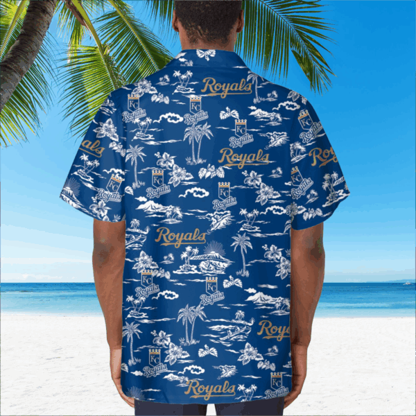 Kansas City Royals Hawaiian Shirt with Tropical Pocket – Official MLB Merchandise