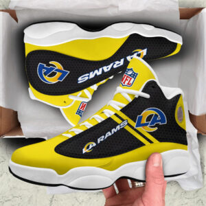 Los Angeles Rams Air Jordan 13 Shoes – Yellow Black Stripes NFL Sneakers