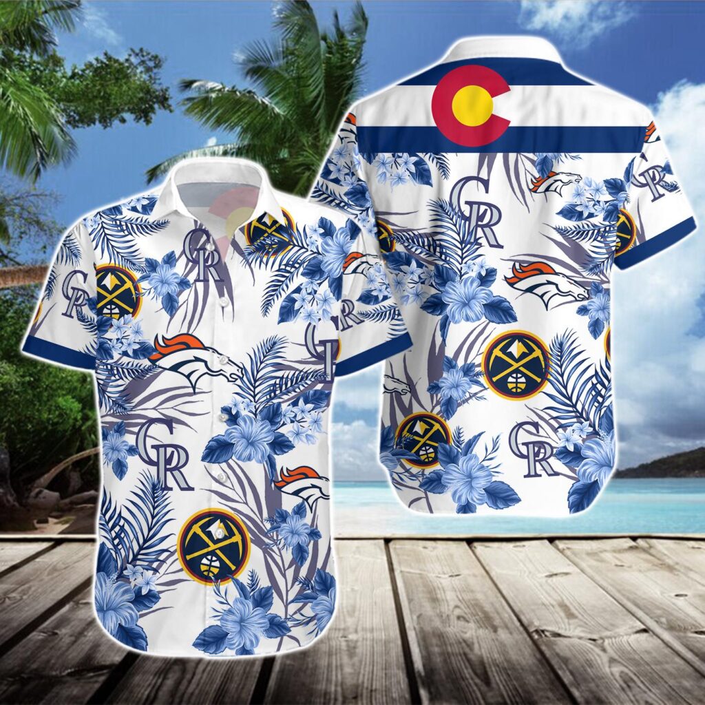 Denver Broncos Nuggets Rockies Hawaiian Shirt Gift – Colorado Sports Fan Apparel