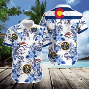 Denver Broncos Nuggets Rockies Hawaiian Shirt Gift – Colorado Sports Fan Apparel