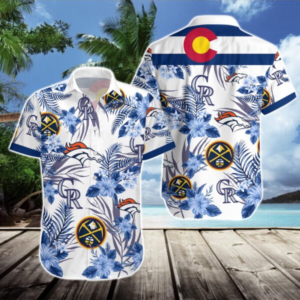 Denver Broncos Nuggets Rockies Hawaiian Shirt Gift – Colorado Sports Fan Apparel