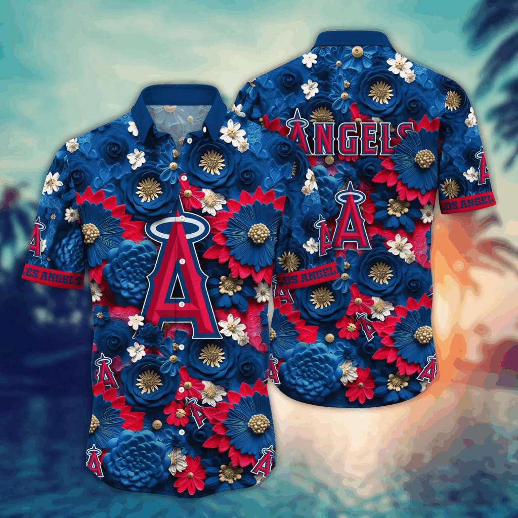 Los Angeles Angels MLB Hawaiian Shirt Baseball Fan Gift Idea Summer Aloha Shirt