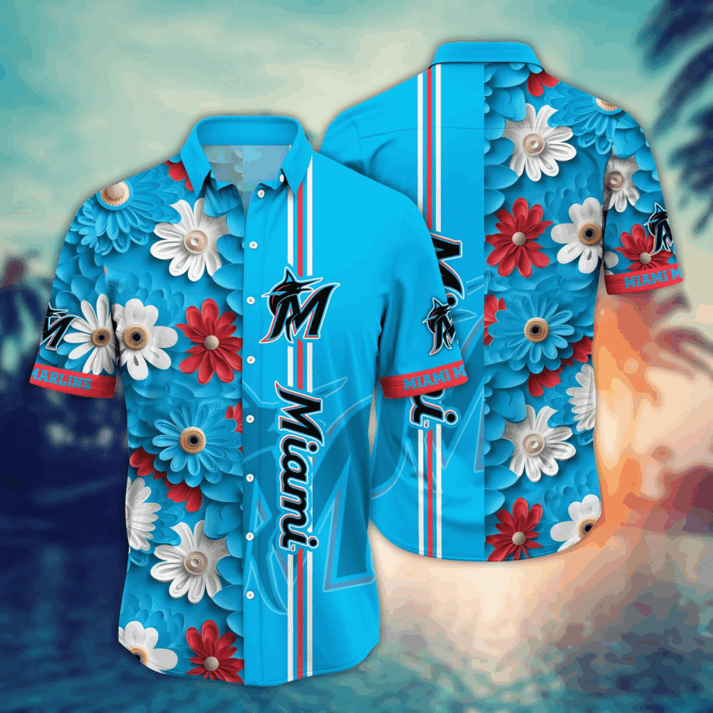Miami Marlins MLB Hawaiian Shirt – Perfect Baseball Fan Gift for Miami Marlins Lover Summer Aloha Shirt