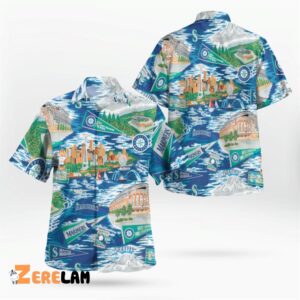 Seattle Mariners Hawaiian Shirt – Tropical Scenic Design for Baseball Fans