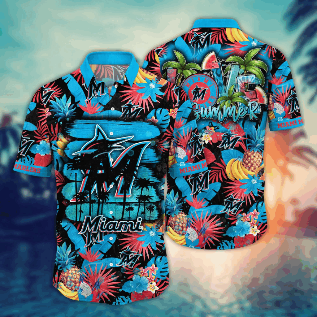 Miami Marlins MLB Hawaiian Shirt: Perfect Baseball Fan Gift for Summer